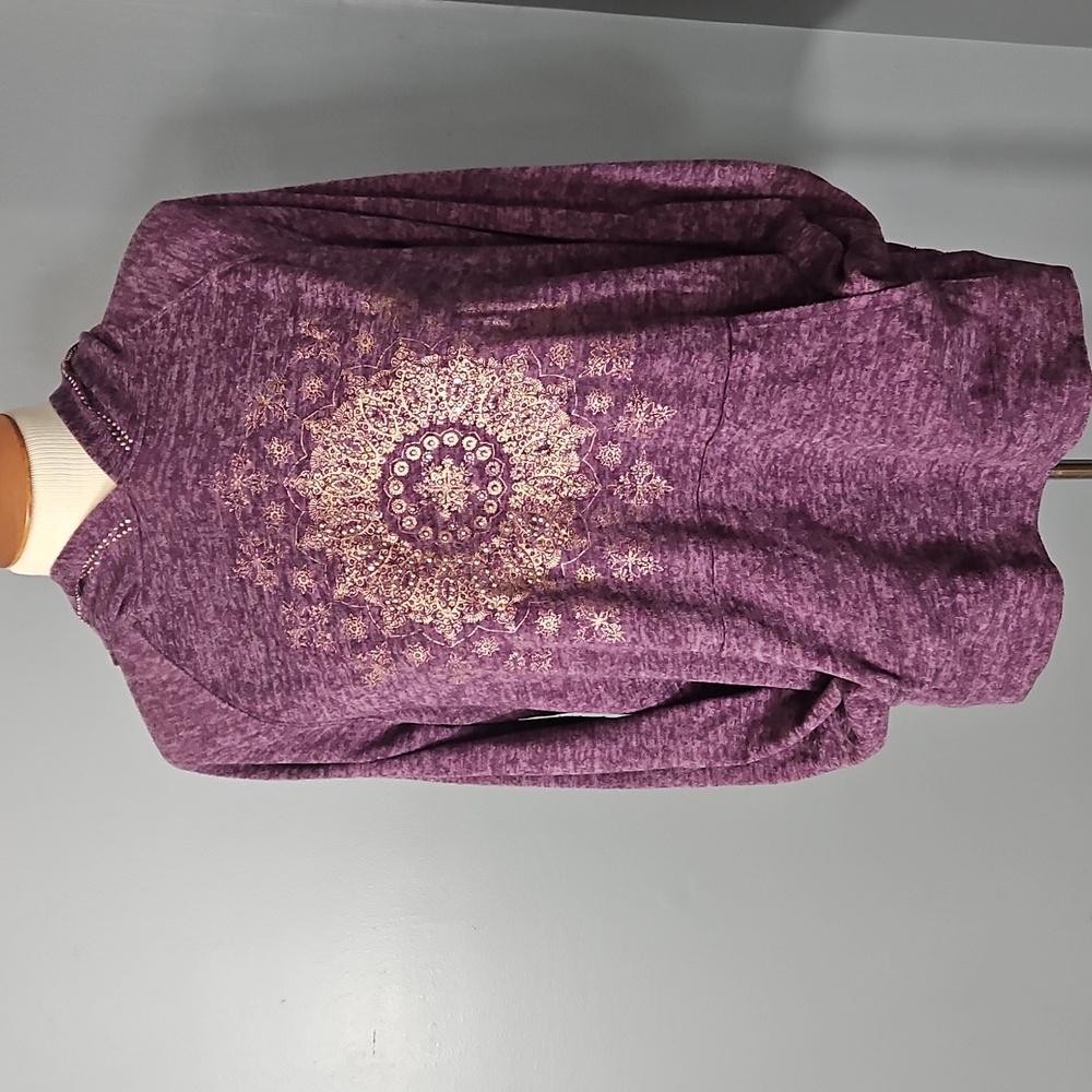 SJS hoodie, plum, size 2X,  ladies,  purple,  long-sleeve
